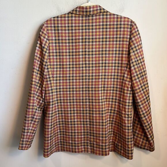 J. McLaughlin Aubrey Brown/Multi Tattersall Jacket M - Picture 5 of 7